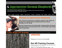 Tablet Screenshot of jagermeistershepherds.com